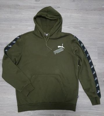 Groen khaki puma hoodie sweater trui maat M  beschikbaar voor biedingen
