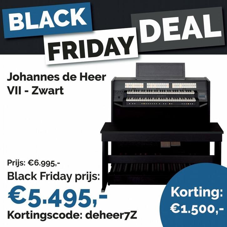 Johannes de Heer VII Orgel Zwart, Muziek en Instrumenten, Orgels, Nieuw, Orgel, 2 klavieren, Ophalen of Verzenden