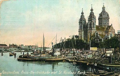 (304-223-027) Amsterdam Prins-Hendrikkade met St Nicolaas Ke, Verzamelen, Ansichtkaarten | Nederland, Noord-Holland, Verzenden