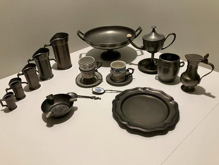 Antieke Tinnen Collectie Diverse Objecten, Antiek en Kunst, Antiek | Tin, Ophalen
