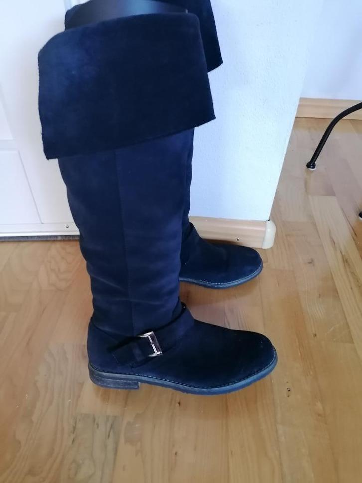 Donkerblauwe Hoge Laarzen, Kleding | Dames, Schoenen, Zo goed als nieuw, Hoge laarzen, Blauw, Ophalen