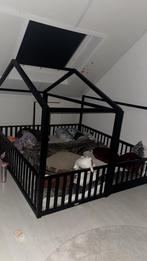 Zwart Jotex Bedhuisje 90x200, Kinderen en Baby's, Kinderkamer | Bedden, Ophalen, 85 tot 100 cm, Zo goed als nieuw, Lattenbodem