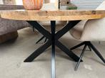 Magazijn leegverkoop ronde eettafel mangohout matrix zwart, Ophalen, Nieuw, Info@wkhome.nl, Argonweg 20 Amersfoort