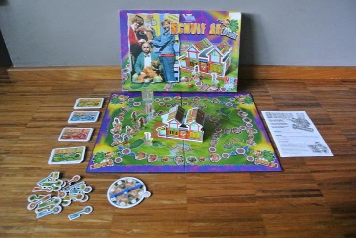 Gezelschapsspel Schuif Af, Hobby en Vrije tijd, Gezelschapsspellen | Bordspellen, Zo goed als nieuw, Een of twee spelers, Drie of vier spelers