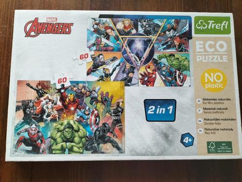 Marvel Avengers Trefl puzzel ( 2 x 60 stukjes, 4+ ), Kinderen en Baby's, Speelgoed | Kinderpuzzels, Zo goed als nieuw, Meer dan 50 stukjes