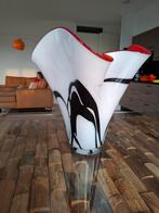 Glazen vaas zwart wit rood - 35cm, Ophalen of Verzenden