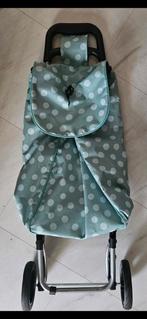 boodschappen wagentje groen met witte stippen leuk&handig, Ophalen of Verzenden, Overige kleuren, 30 cm of meer, Wieltjes