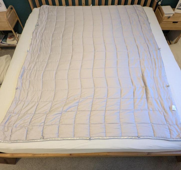 2 verzwaring dekens van 6 en 8 kilo met beschermhoezen, Huis en Inrichting, Slaapkamer | Beddengoed, Gebruikt, Deken of Dekbed