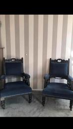 2 blauwe antieke fauteuils, Ophalen