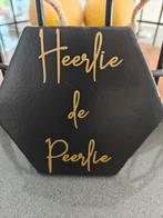 Tegeltje met tekst 'heerlie de peerlie', Ophalen of Verzenden, Nieuw