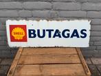 Vintage Shell Butagas Reclamebord, Verzamelen, Merken en Reclamevoorwerpen, Reclamebord, Gebruikt, ., Ophalen of Verzenden