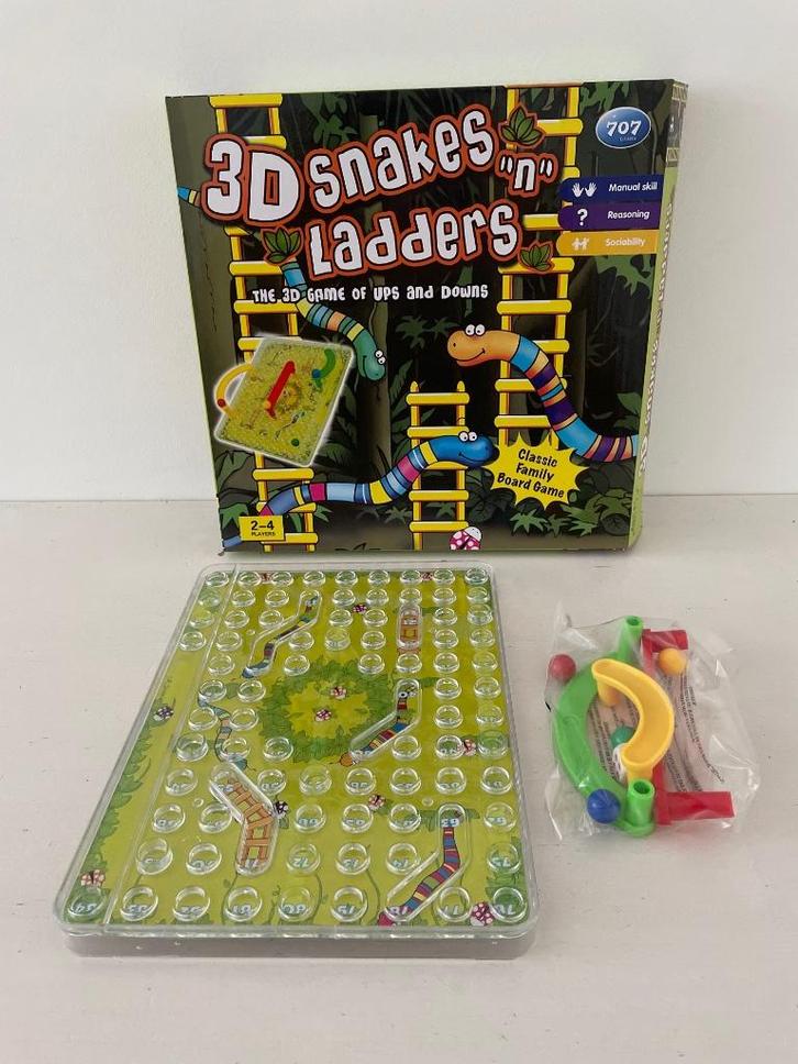 Nieuw! Slangen & Ladderspel 3D, Hobby en Vrije tijd, Gezelschapsspellen | Bordspellen, Nieuw, Ophalen