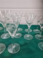 glazen vintage klaver geslepen 23 stuks, Verzamelen, Glas en Borrelglaasjes, Ophalen of Verzenden