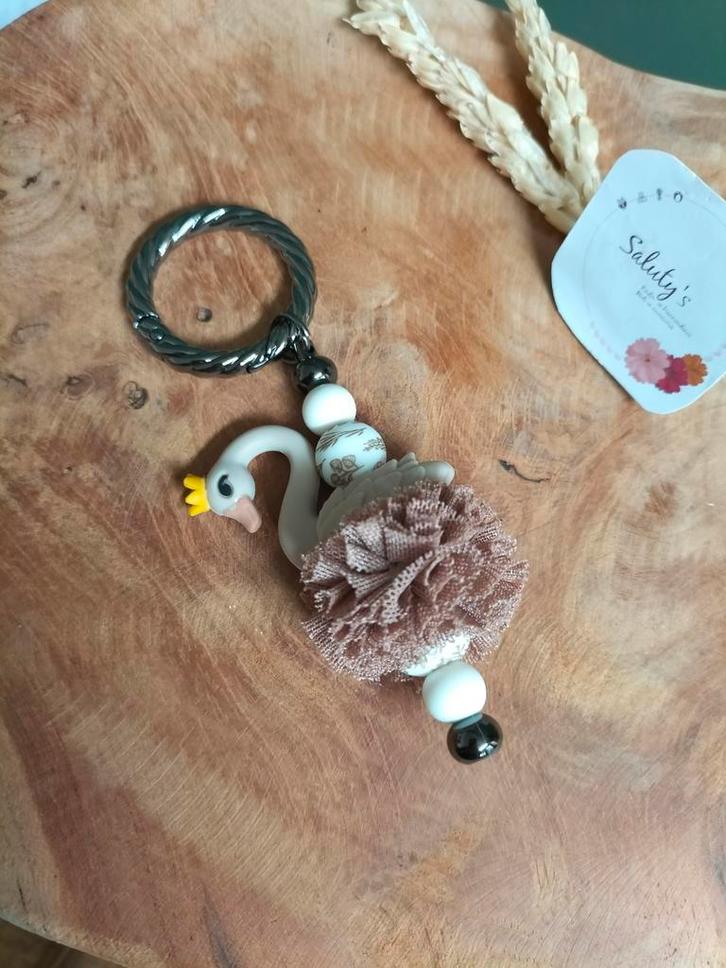 Nieuw • Prachtige Tashanger/Clip on ' Zwaan, Verzamelen, Sleutelhangers, Nieuw, Dier of Natuur, Ophalen of Verzenden