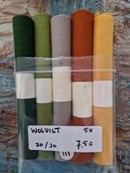 Wolvilt diverse kleuren lapjes 20x30cm.per set 5 stuks 7.50, Hobby en Vrije tijd, Vilt, Ophalen of Verzenden, Nieuw, Wolvilt