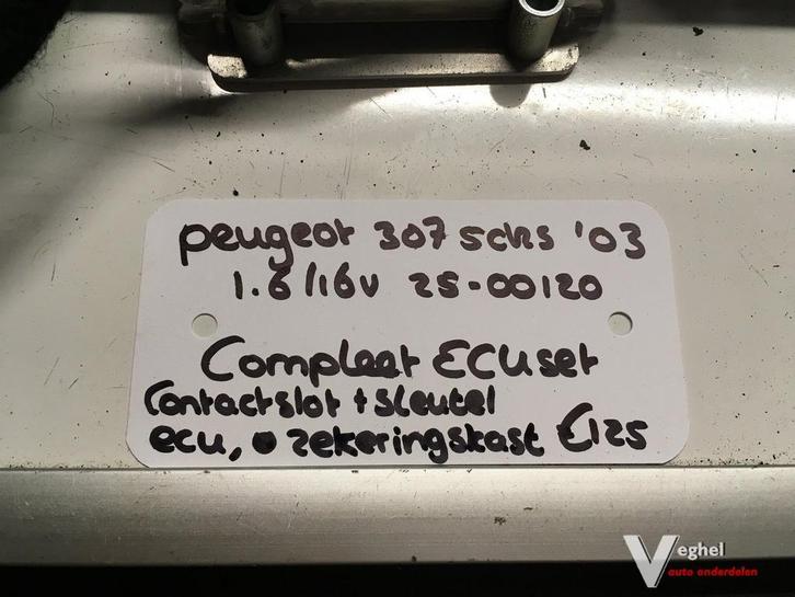 Peugeot 307 1.6 16v 5drs 2003 2500120 ECU set, Auto-onderdelen, Carrosserie en Plaatwerk, Gebruikt, Ophalen of Verzenden