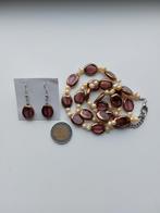 Ketting een oorbellen, Ophalen of Verzenden, Zo goed als nieuw, Overige materialen