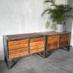 Oude militaire ladekasten, vintage ladekast,industriële kast, Ophalen, 50 tot 100 cm, Zo goed als nieuw, Minder dan 100 cm