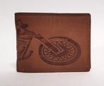 Motor Motorcycle portemonnee van leer bruin portefeuille, Sieraden, Tassen en Uiterlijk, Portemonnees, Info@deconoord.nl, Bruin