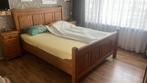 Massief eiken bed 180x200 met nachtkastjes, Gebruikt, Bruin, Tweepersoons, Ophalen of Verzenden