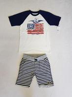 Gave blauw wit gestreepte HEMA sweat short mt 146-152., Broek, Verzenden, Zo goed als nieuw, Hema