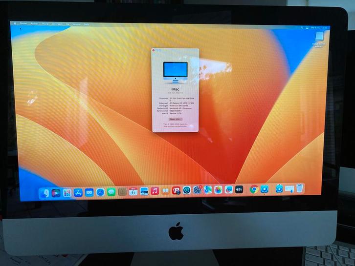 iMac 21.5 inch 2010 - Ventura OS, Computers en Software, Apple Desktops, Gebruikt, iMac, SSD, 3 tot 4 Ghz, 8 GB, Ophalen