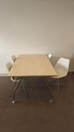 Werndl vergadertafel met 4 stoelen en werndl bureau, Ophalen, Overige materialen, Gebruikt, Zie foto's