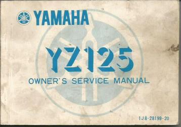 Yamaha YZ125 Owners Service Manual (7090z) beschikbaar voor biedingen