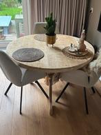 Ronde tafel, Huis en Inrichting, Tafels | Eettafels, Ophalen, Rond, Zo goed als nieuw, Vier personen