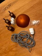 Lamp met strijkdraad en diverse toebehoren brons/koperkleur, Ophalen of Verzenden, Zo goed als nieuw, Minder dan 50 cm