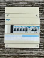 Hager groepnkast | 2x 40A aardlek, 5x B16 automaat | 1 fase, Ophalen of Verzenden, Gebruikt, Overige typen