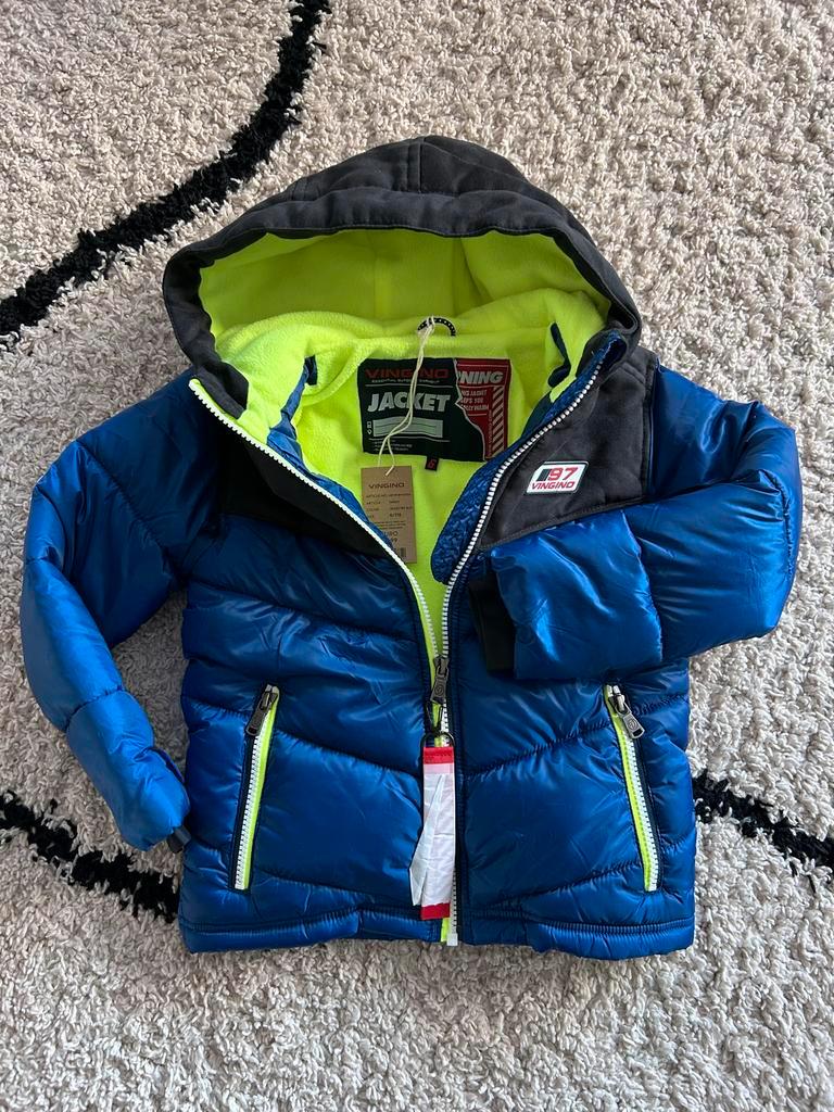 ≥ Nieuwe Vingino winterjas jongen maat 116 blauw — Kinderkleding