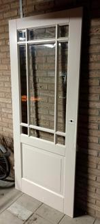 SKS binnendeur massief hout met glas, Doe-het-zelf en Verbouw, Deuren en Horren, Ophalen, 80 tot 100 cm, Binnendeur, Zo goed als nieuw