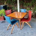 vintage vierkante tafel meubelfabriek van Os jaren 50 60, Ophalen, Gebruikt, Rechthoekig