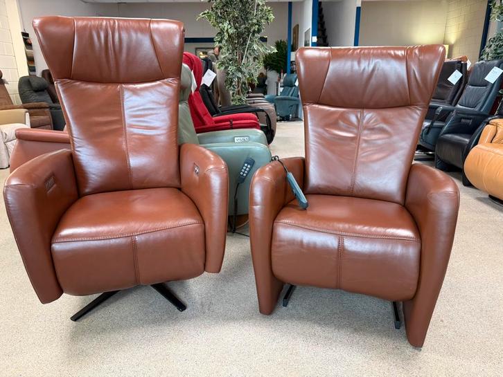 Prominent Sorisso set sta op relax stoel gratis bezorgd XL/M, Huis en Inrichting, Fauteuils, Zo goed als nieuw, Leer, Verzenden