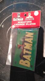 1966 MARX BATMAN Miniature Tin Bicycle License Plate BATMAN, Ophalen of Verzenden, Zo goed als nieuw, Film, Beeldje, Replica of Model
