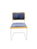 Vintage retro Marcel Breuer Cesca buisframe stoel jaren 70, Huis en Inrichting, Stoelen, Blauw, Ophalen of Verzenden, Zo goed als nieuw