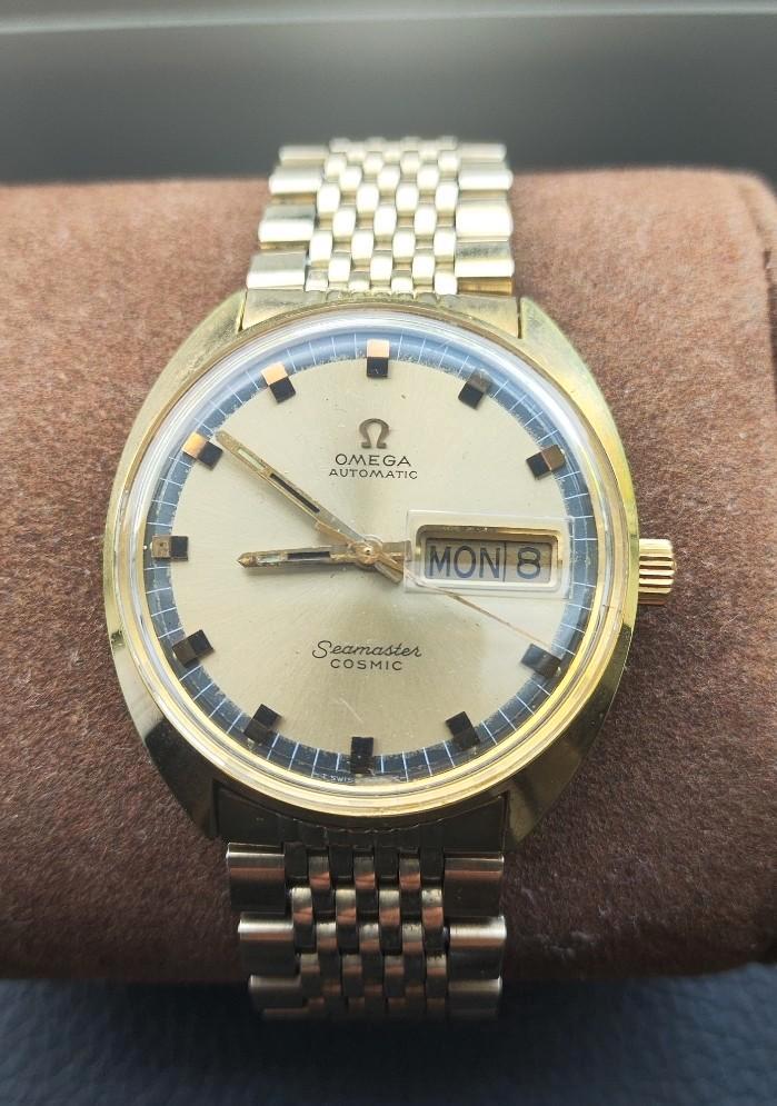 Vintage Omega Seamaster Cosmic Automaat, Sieraden, Tassen en Uiterlijk, Horloges | Heren, Gebruikt, Polshorloge, Omega, Goud, Goud