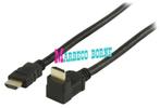HDMI kabel 1,5 meter verguld, 1.4 High speed, Haaks 90, ARC