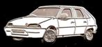 Citroën AX pin- wit emaille, Verzenden, Nieuw, Transport, Speldje of Pin