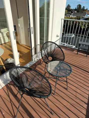 Tuinset - 2 stoelen & tafel - Acapulco stijl beschikbaar voor biedingen