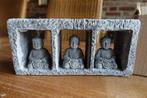 nieuw - kandelaar met boedha beeldjes - beton look, Ophalen of Verzenden, Nieuw