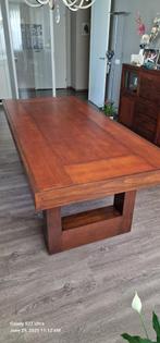 Stijlvolle houten eettafel – tijdloos en stevig., Ophalen, 50 tot 100 cm, Zo goed als nieuw, Vijf personen of meer