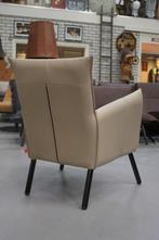Luxe fauteuil Joris Jess Design ECHT LEER beige naturel, Leer, Zo goed als nieuw, 50 tot 75 cm, Ophalen
