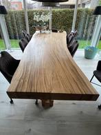 tafel boomstamtafel, Huis en Inrichting, Tafels | Eettafels, Ophalen, 200 cm of meer, 50 tot 100 cm, Zo goed als nieuw
