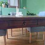 Koloniaal teak houten eettafel, Ophalen, Gebruikt, Koloniaal, Vierkant
