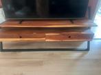 Tv meubel warm hout, Ophalen, Gebruikt, 100 tot 150 cm, Minder dan 25 cm