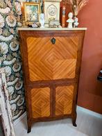 Antieke Secretaire Drankkast Marmer Gefineerd Hout, Huis en Inrichting, Kasten | Secretaires, Ophalen, Zo goed als nieuw, X, Louis XV