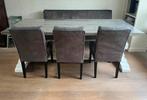 Robuuste kloostertafel incl beschermingsfolie, Ophalen, Gebruikt, 200 cm of meer, 50 tot 100 cm