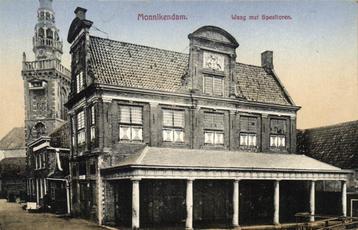 Monnikendam. - Waag met Speeltoren. - 1925 gelopen beschikbaar voor biedingen